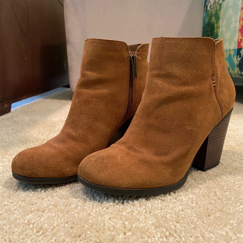 Cognac/Brown Heeled Booties